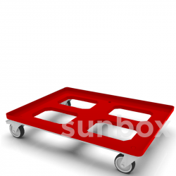 Chariots roulant (800x600mm) Rouge